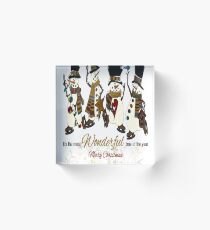 Snow Play Acrylic Block