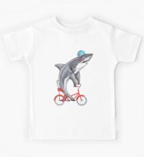 Cycling Shark Kids Tee