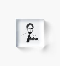 Dwight Schrute False Acrylic Block