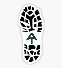 Appalachian Trail Boot Print-Grün Sticker