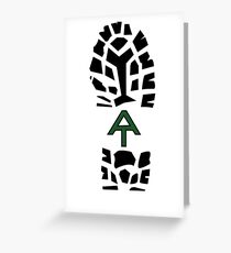 Appalachian Trail Boot Print- Green Greeting Card