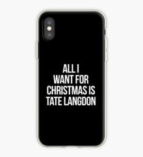 All I Want For Christmas is Tate Langdon-- White iPhone Case