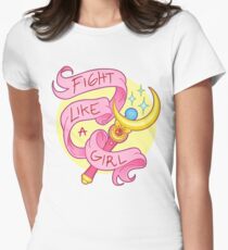Kämpfen wie ein Mädchen Tailliertes T-Shirt für Frauen