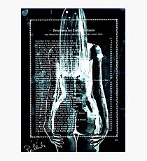 ink on very old paper negativ scan Photographic Print