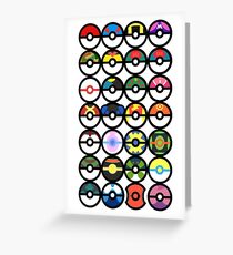 Pokémon - Pokeballs Greeting Card