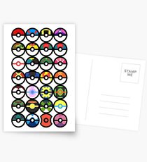Pokémon - Pokeballs Postcards