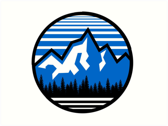 Lámina artística «Montaña Logo Circle» de baileymincer | Redbubble