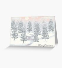 Snowy Day Winter Scene Merry Christmas Greeting Card