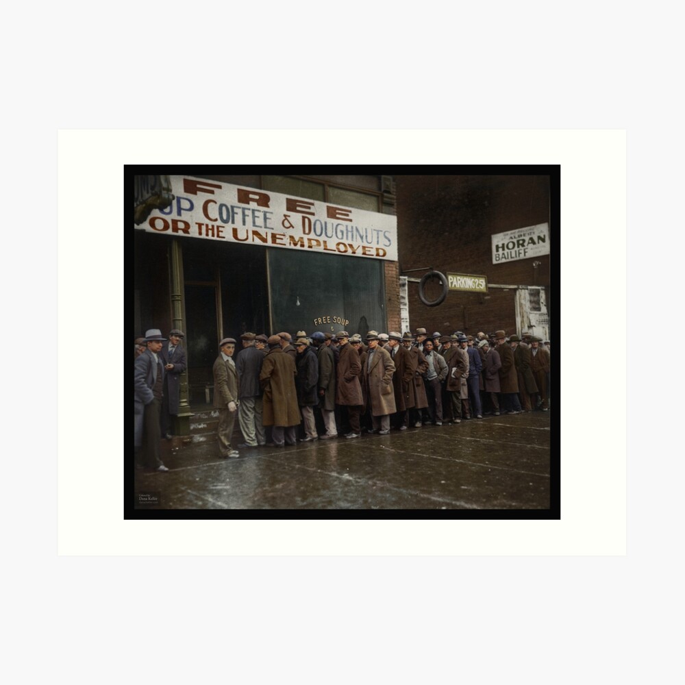 "Al Capone’s Soup Kitchen, Chicago, 1931" Art Print by klassixx Redbubble