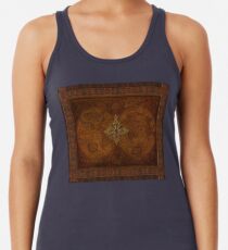 Steampunk Compass Rose & Antique Map Racerback Tank Top