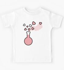 Pink Love Magic Potion in a Laboratory Flask Kids Tee
