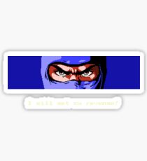 Ninja Revenge on black Sticker