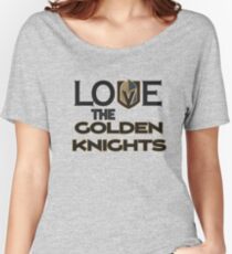 Camiseta ancha para mujer LOVE Vegas Knight Hockey Camisetas