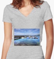Maidens Harbour Women's Fitted V-Neck T-Shirt