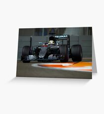 Lewis Hamilton Formula 1 Greeting Card