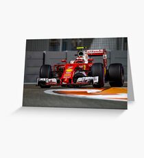 Kimi Raikkonen Ferrari Formula 1 2016 Greeting Card