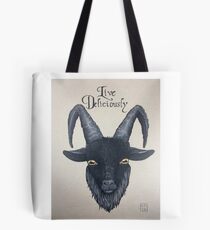 Lebe köstlich Tote Bag
