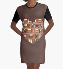 I Heart Books Graphic T-Shirt Dress