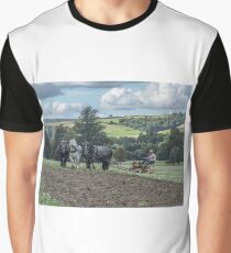 Four Percherons Ploughing Graphic T-Shirt