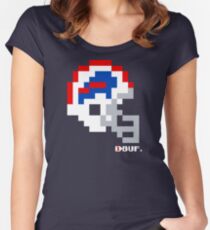 BUF White Helmet - Tecmo Bowl Shirt Women's Fitted Scoop T-Shirt