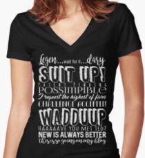 HIMYM Barney Stinson Quotes Women's Fitted V-Neck T-Shirt