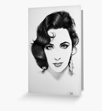 Elizabeth Taylor Minimal Portrait Greeting Card