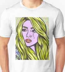 Pop Art Blonde Crying Comic Girl Unisex T-Shirt