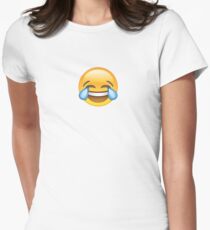 CRYING LAUGHING EMOJI Women's Fitted T-Shirt