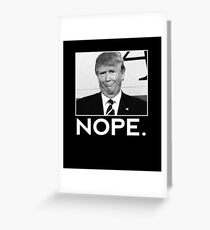 Tarjeta de felicitación Anti-Trump Odia esta imagen Nope