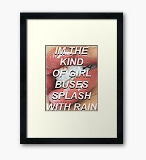 Frankie Cosmos - Buses Splash With Rain Framed Print