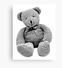Cuddly Teddy Bear. Vintage Teddy Bear. Antique Teddy Bear. Teddy Bear Engraving. Canvas Print