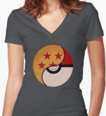 Pokemon Dragon Ball Fusion Women's Fitted V-Neck T-Shirt