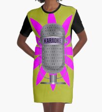 Karaoke Phone Graphic T-Shirt Dress