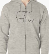 For the love of Elephants Zipped Hoodie