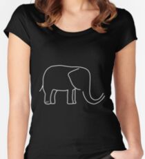Camiseta entallada de cuello redondo Por el amor de los elefantes