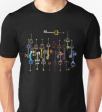 Camiseta unisex Llaveros de Kingdom Hearts