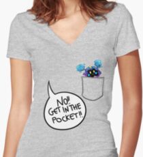 Get in the pocket!! (vr. 2) Women's Fitted V-Neck T-Shirt