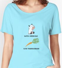 Love Animals Eat Vegetables Women's Relaxed Fit T-Shirt