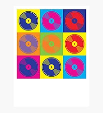 Pop Art Vinyl Records Photographic Print