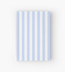 Stripes White Light Blue Hardcover Journal