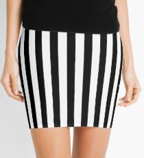 Stripes Black White Mini Skirt