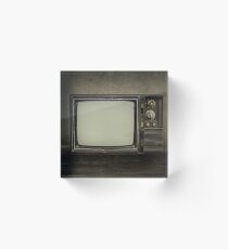 Vintage Television Acrylic Block
