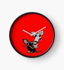 Two wee dogs Clock