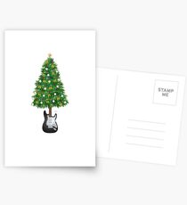 Postales Árbol de navidad con guitarra
