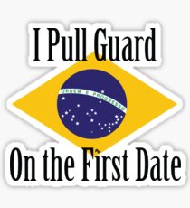 First Date BJJ (Black) Sticker