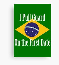 First Date BJJ (White) Canvas Print