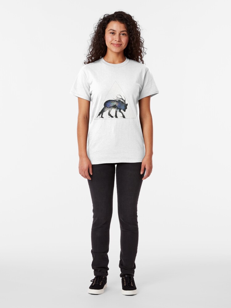 Alternate view of Alaskan Galaxy Wolf. Classic T-Shirt
