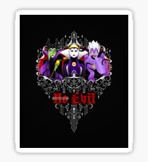 Three Wise Villains (black) Sticker