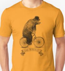 Bears on Bicycles (lime option) Unisex T-Shirt