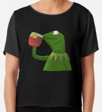 Funny Kermit That's None Of My Business Chiffon Top